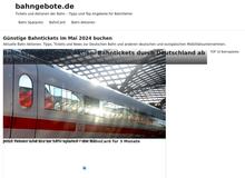 bahngebote.de Tipps + Top Angebote für Bahnfahrer